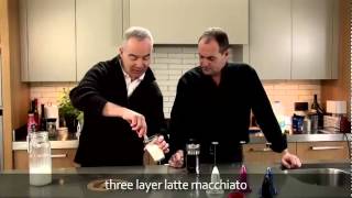 aerolatte  milk frother makes three layer caffè latte macchiato [upl. by Rosalba]