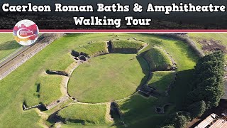 CAERLEON ROMAN BATHS amp AMPHITHEATRE WALES  Walking Tour  Pinned on Places [upl. by Aloisius]