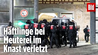 Gefängnismeuterei Polizei stürmt Knast in Thüringen  JVA Untermaßfeld [upl. by Onibla705]